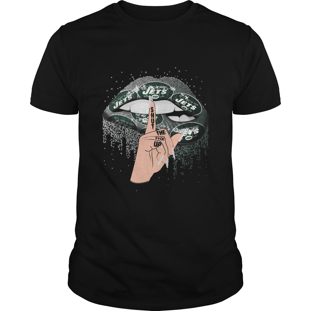 New York Jets "shut Up" Lips T-Shirt New York Jets "shut Up" Lips T-Shirt